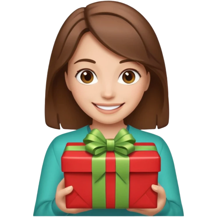 Single women with gift  emoji