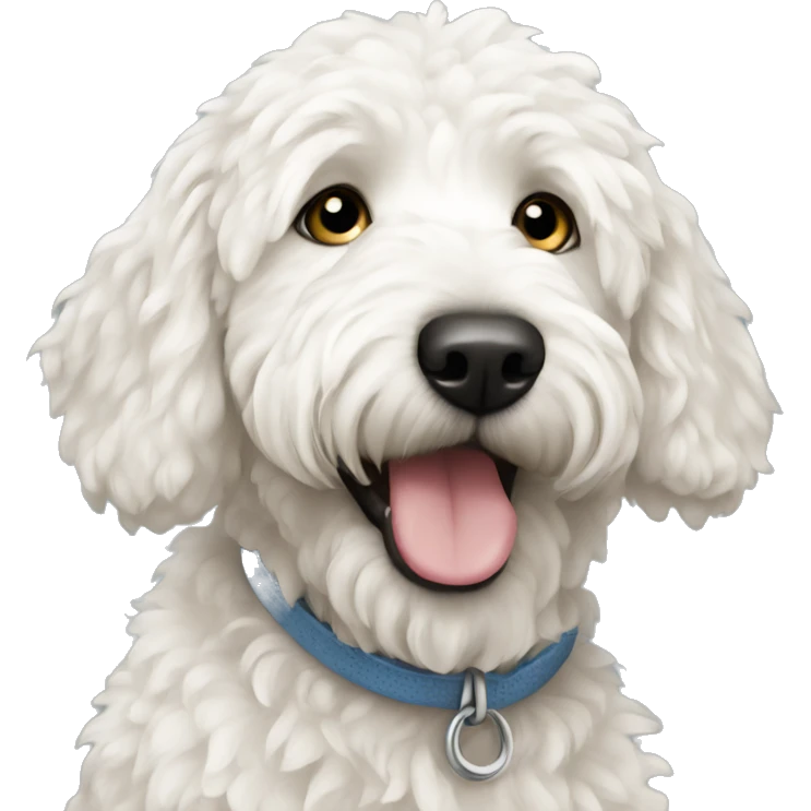 White golden doodle emoji
