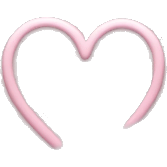 outlined heart light pink  emoji