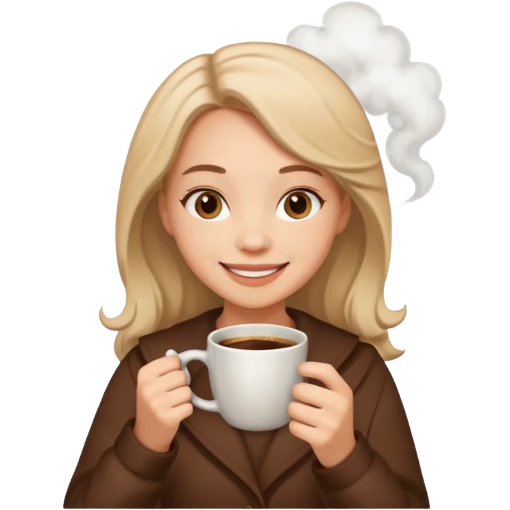 girl with coffee emoji