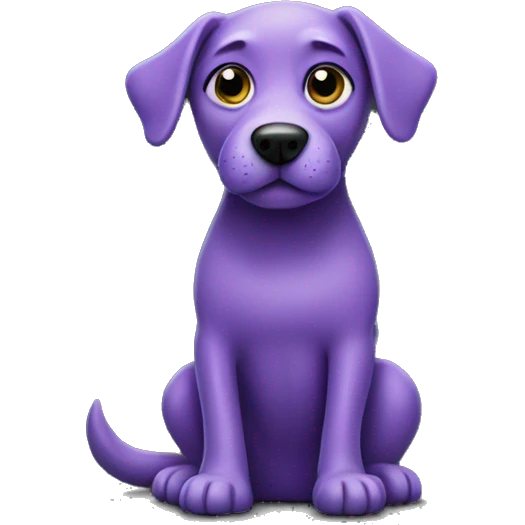 purple dog on slate o  emoji