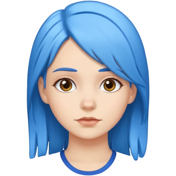 blue hair white girl emoji