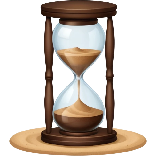 hourglass next to a coffee cup emoji