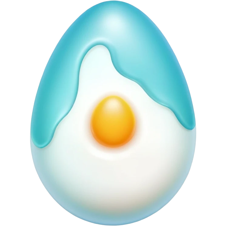 A symbolic representation of fertilization, egg and sperm meeting emoji