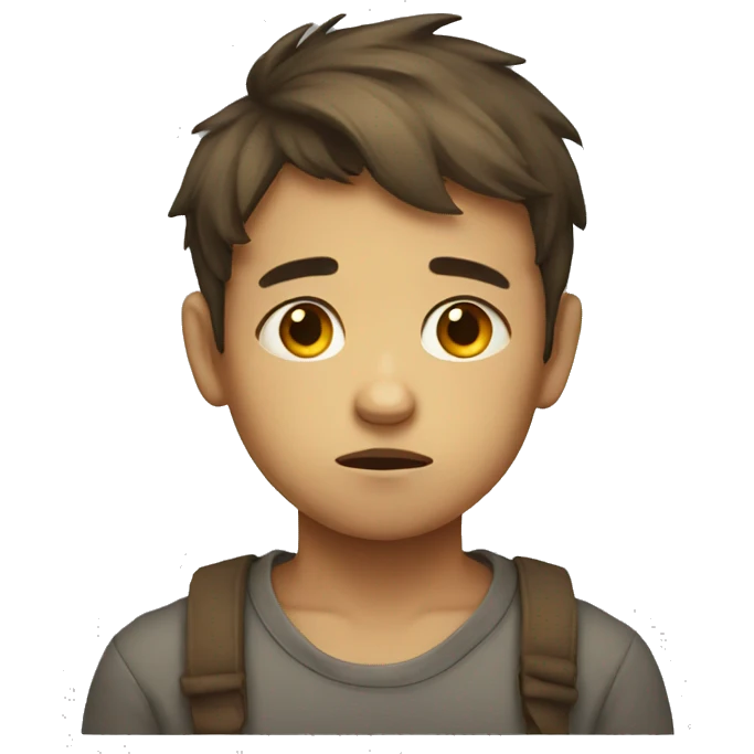 sad little boy emoji