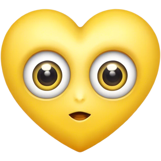Heart eyes emoji with extra large eyes emoji