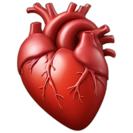 Realistic heart emoji