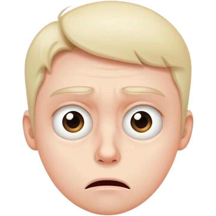 Scared tired face irritated eyes emoji