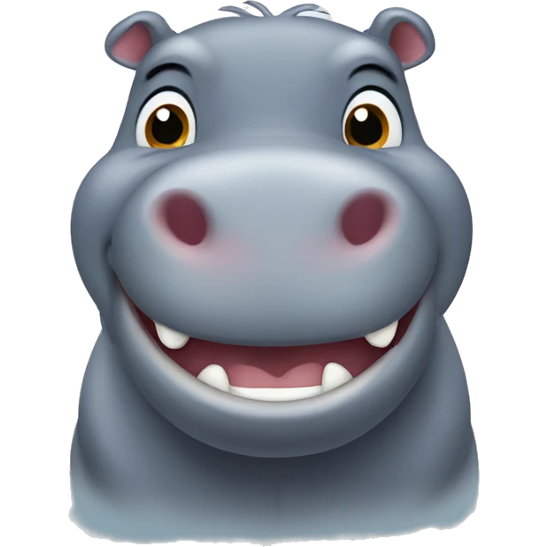 Happy hippopotamus  emoji
