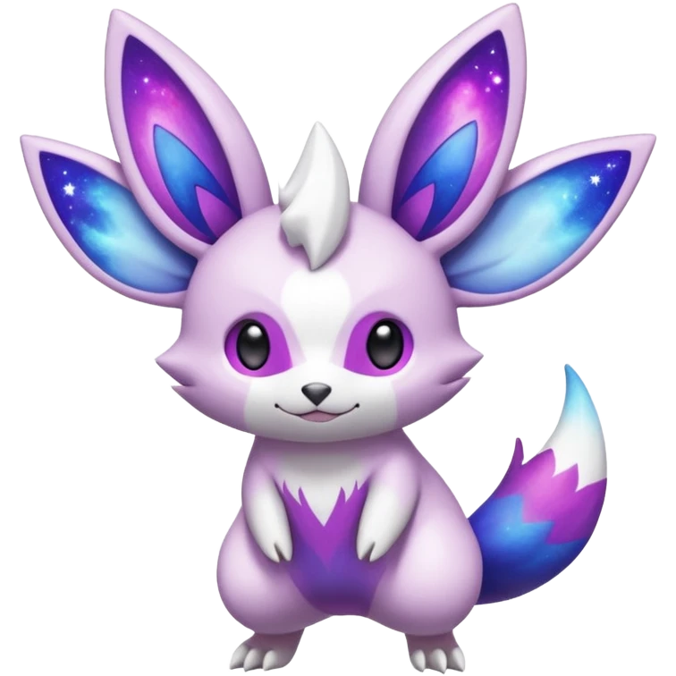 Shiny White with Violet and Indigo markings and nebula markings Minccino-Zangoose-Pokémon-Fakémon-fusion-hybrid-creature emoji