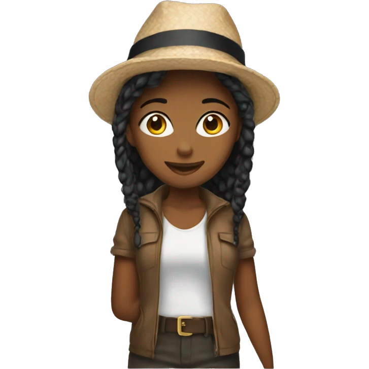 Brianna with hat emoji