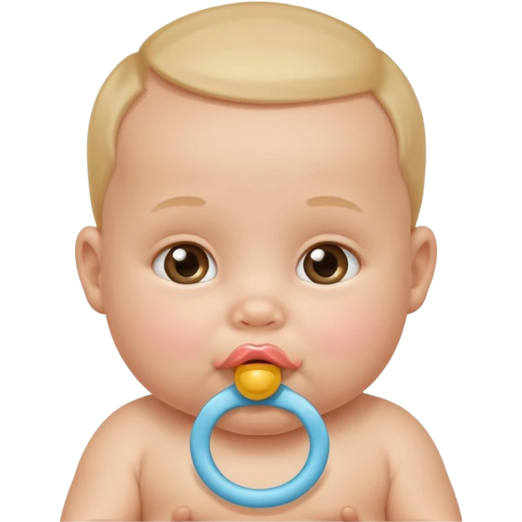 a baby with pacifier emoji