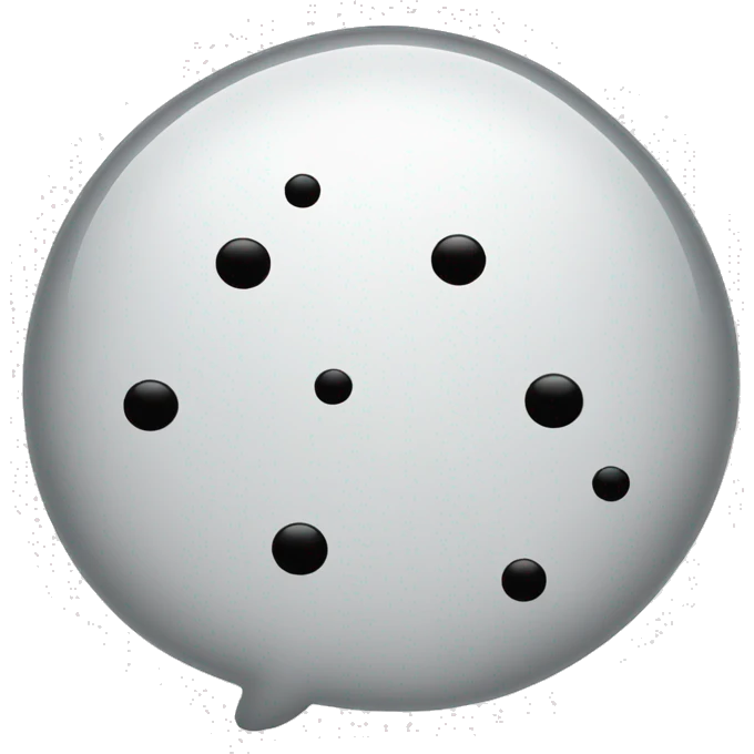 message bubble with 3 black dots emoji
