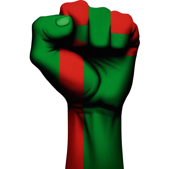 Black Power Fist and “Red and Black and Green”  and “Red Black Green”- Juneteenth - “Freedom is NOT free! It Has a Cost!” emoji