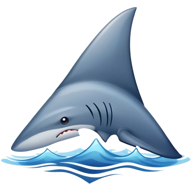 shark fin poking out above water emoji