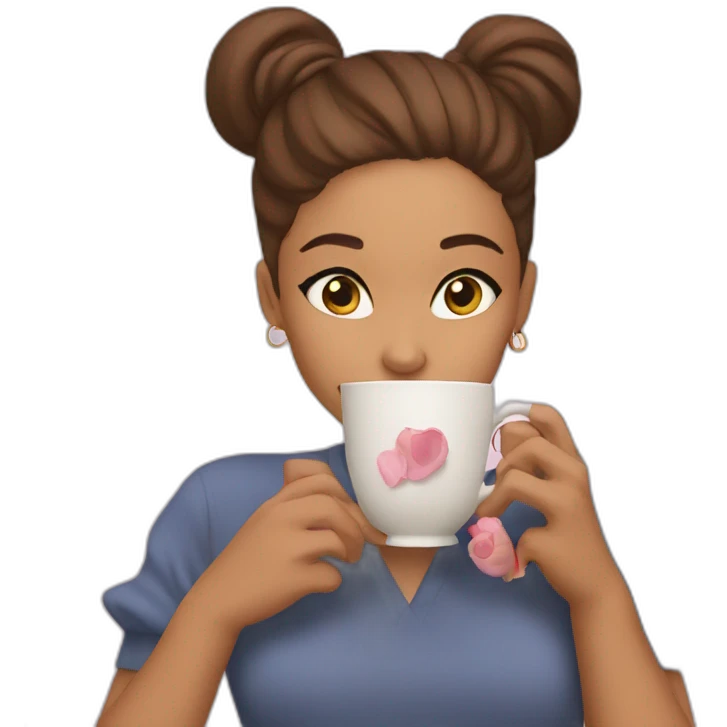 Ariana  sipping tea emoji