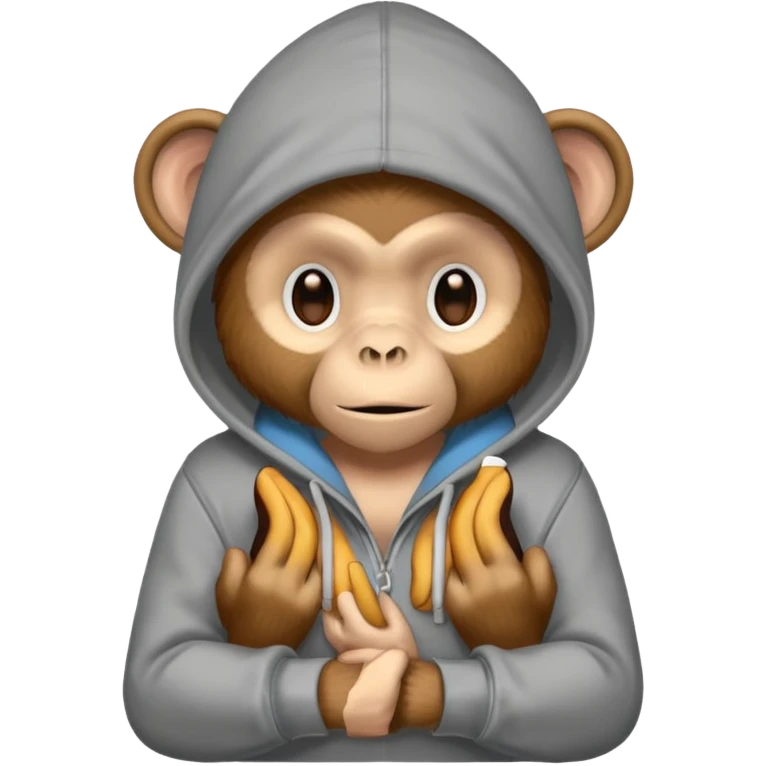 Monkey wearing a hoodie emoji