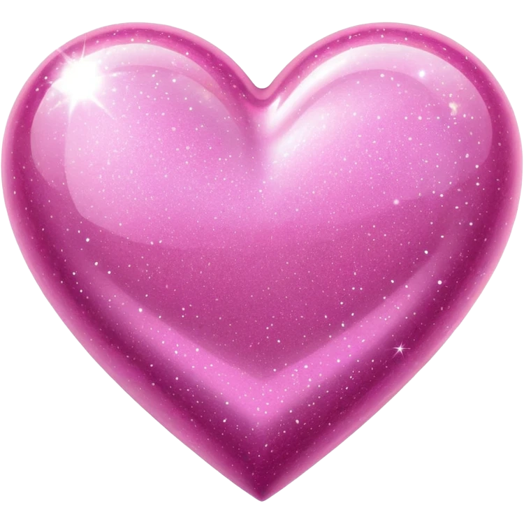 Glittery pink heart emoji