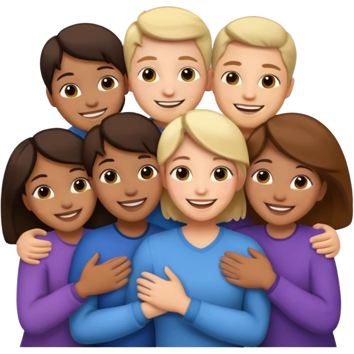Abrazo grupal emoji