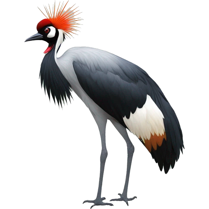 Black crowned crane emoji