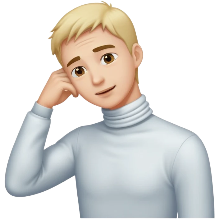 Guy grabbing on to his neck emoji
