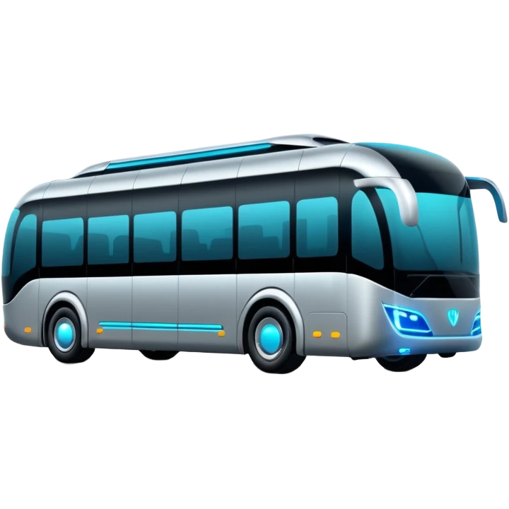 cyber luxury future self driving bus auto vehicle emoji