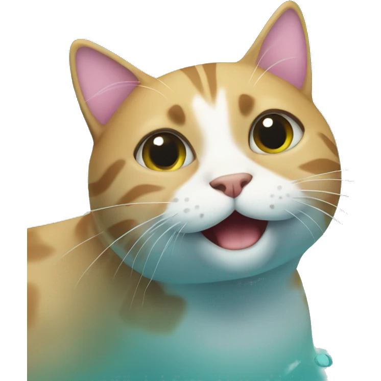 swimming cat  emoji