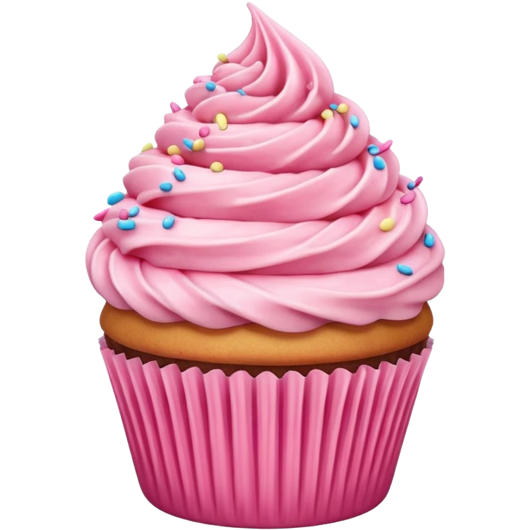 Cupcake with pink icing emoji