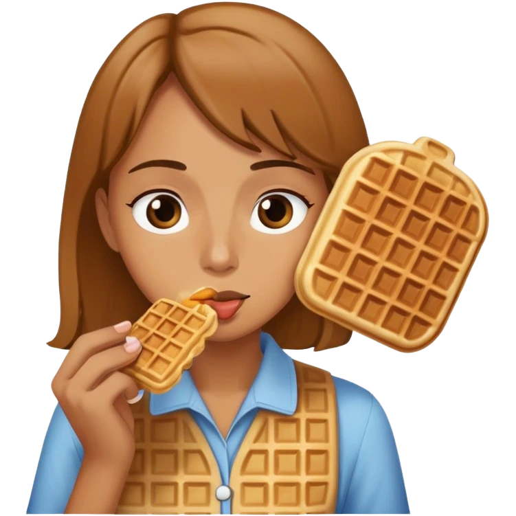 Smelling waffle emoji