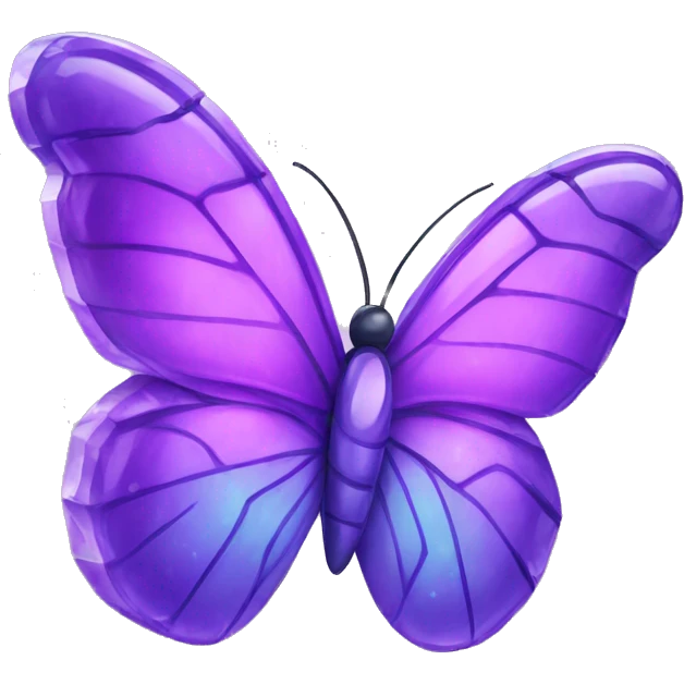 Purple crystal inspired butterfly emoji