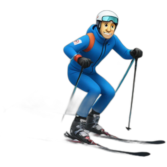 Emanuel macron doing ski emoji