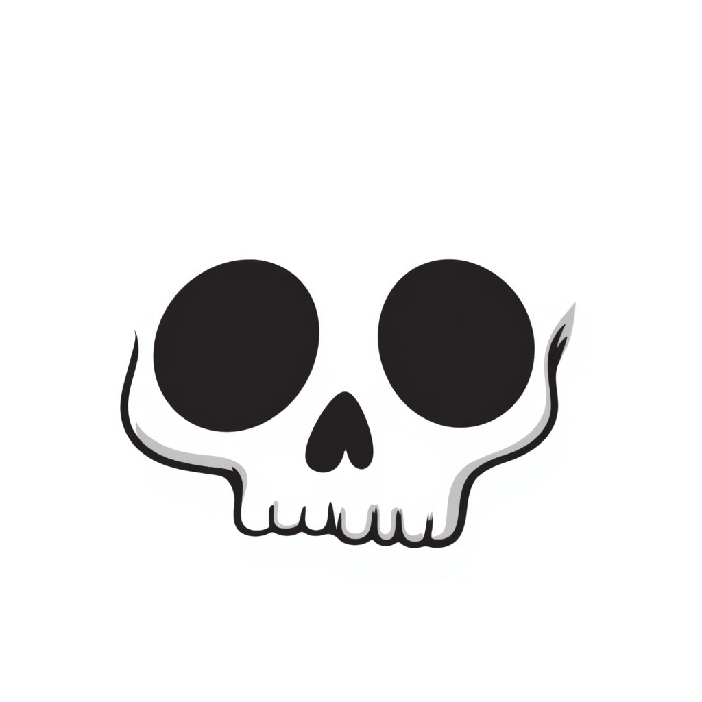 a skull with protruding eyes emoji