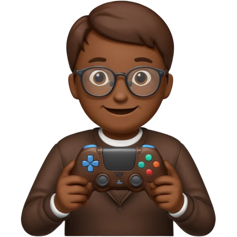 Emoji poop with glasses holding a ps5 controller emoji