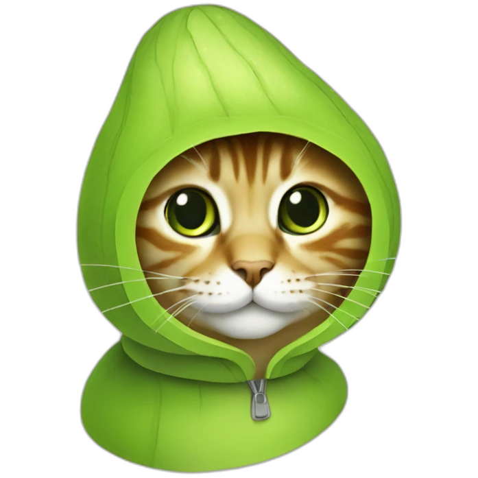 cat in avocado costume emoji