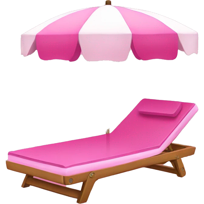 Pink sunbed  emoji