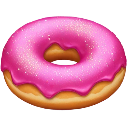 Hot pink glitter donut emoji