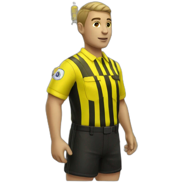 Referee soccer yellow shirt  emoji