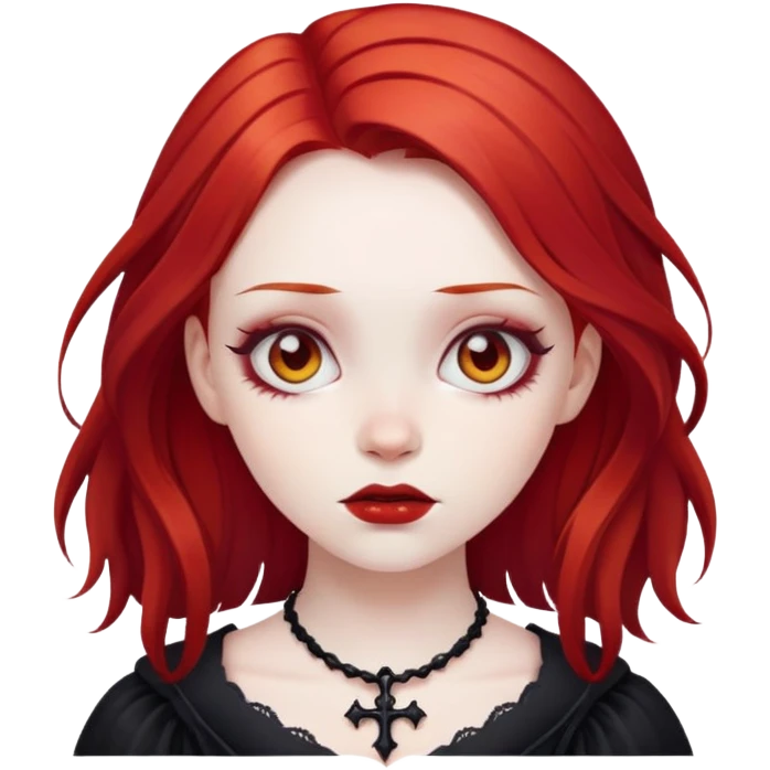 Gothic girl red emoji