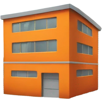 Orange building next to overpass highway  emoji