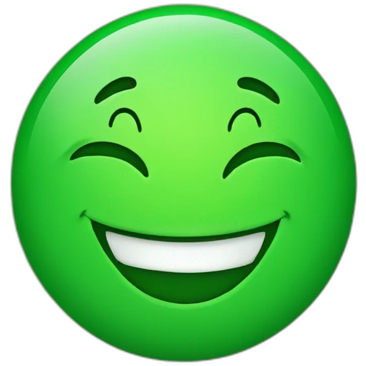 green emoji happy face emoji