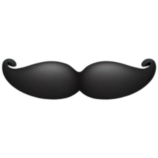 floating mustache emoji