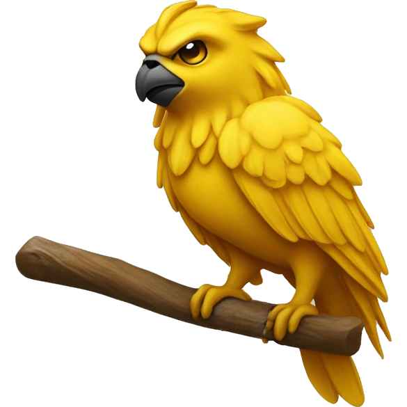 Canary upon lion emoji