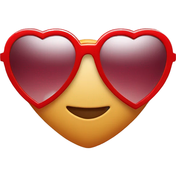 red heart-shaped sunglasses  emoji
