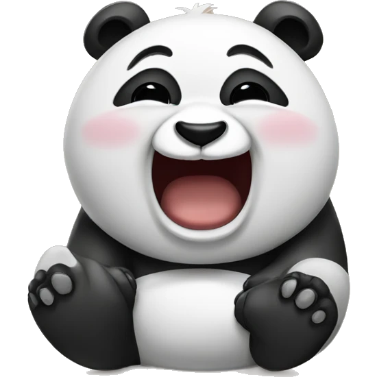 Panda laughing crying  emoji
