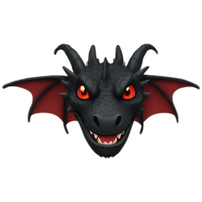 Red eyes black dragon emoji