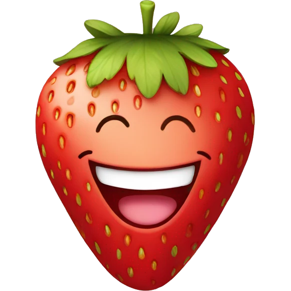strawberry smiling emoji