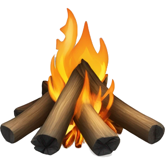 campfire in snowy woods emoji