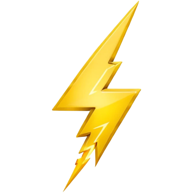 lightning bolt yellow simple emoji