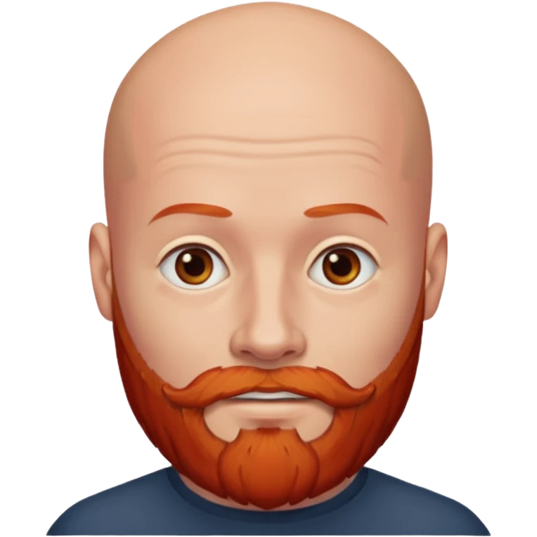 garçon avec barbe rousse sans cheveux  emoji