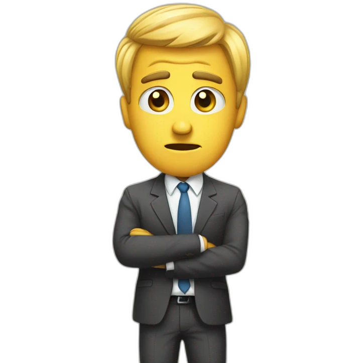 confuse business man emoji